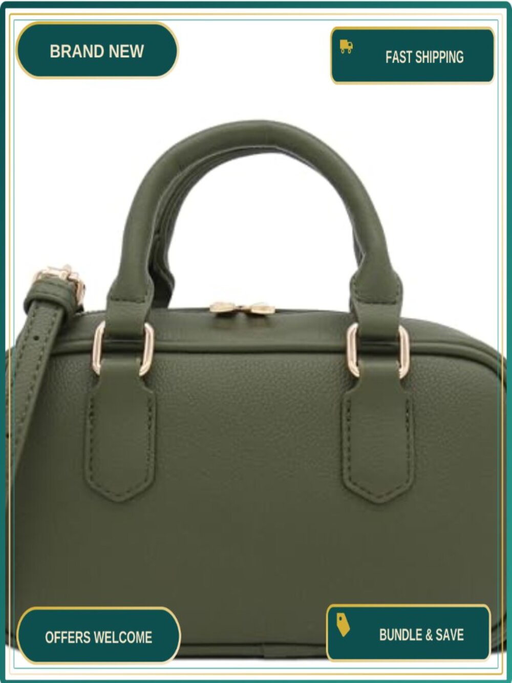 Mini PU Leather Satchel Crossbody Bag Top Handle Small Purse